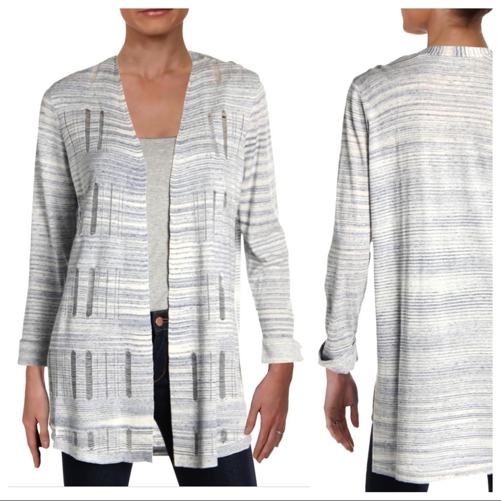 Nic + Zoe Streets Of Santa Fe Distressed Cardigan